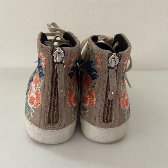 Rebecca Minkoff Zaina Womens‎ Embroidered Suede Sneaker Hi Top Size 10M Floral - Picture 4 of 12